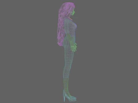 Basic cool girl V36222 3D Model