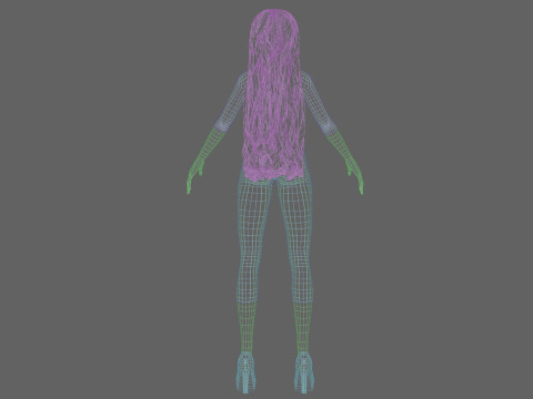 Basic cool girl V36222 3D Model