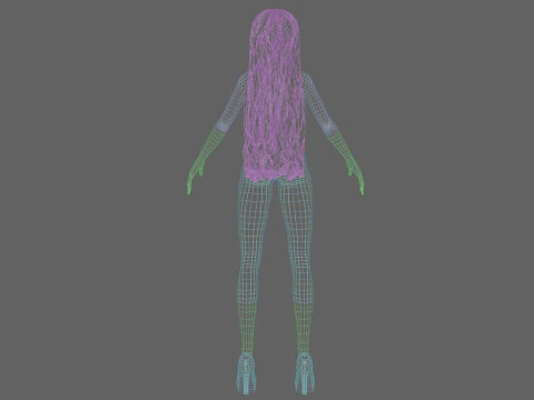 Basic cool girl V36222 3D Model