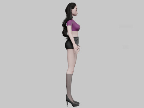 Basic cute girl V33111 3D 모델