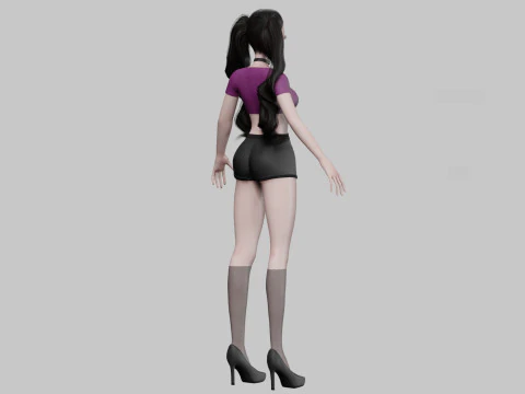 Basic cute girl V33111 3D Model