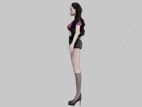 Basic cute girl V33111 3D 모델