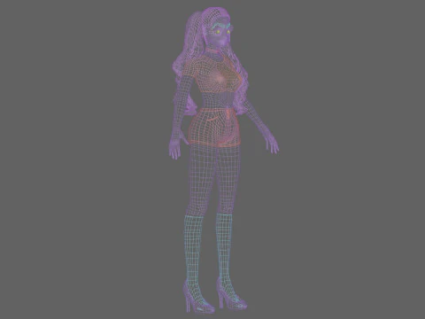 Basic cute girl V33111 3D Model