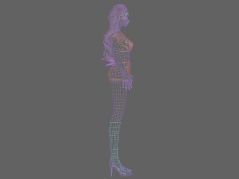 Basic cute girl V33111 3D Model