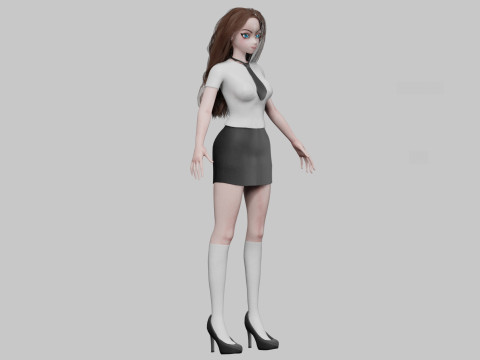 Basic Standard girl V33462 Modelo 3D