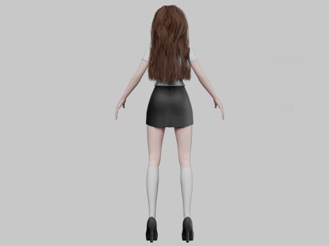 Basic Standard girl V33462 Modelo 3D