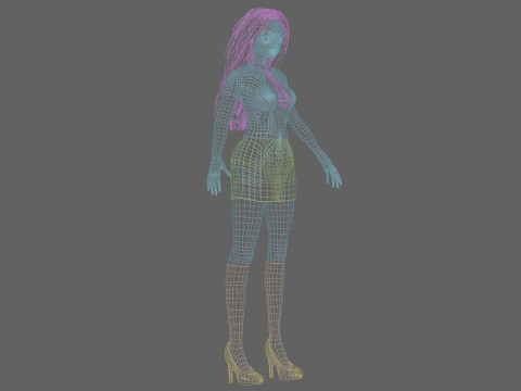 Basic Standard girl V33462 Modelo 3D