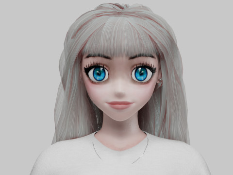 Basic sweet girl V33808 3D Model