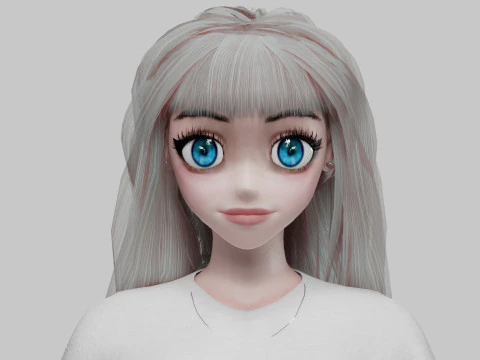 Basic sweet girl V33808 3D Model