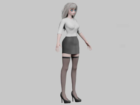 Basic sweet girl V33808 3D Model