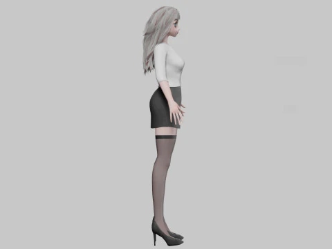 Basic sweet girl V33808 3D Model