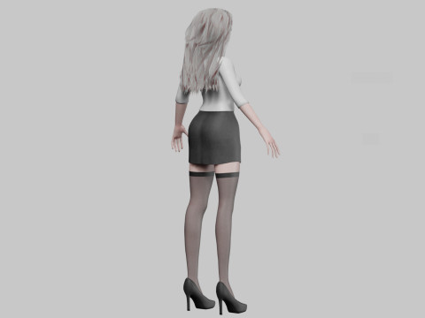 Basic sweet girl V33808 3D Model