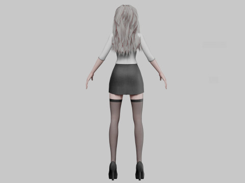 Basic sweet girl V33808 3D Model