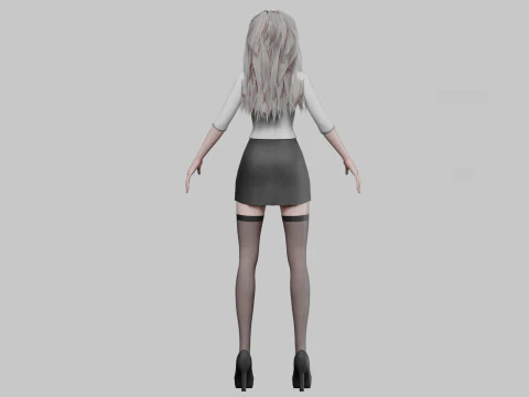Basic sweet girl V33808 3D Model