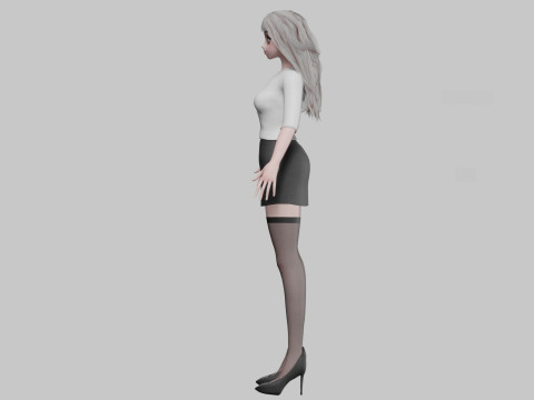 Basic sweet girl V33808 3D Model