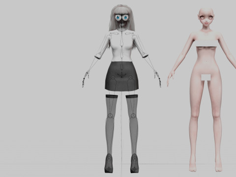 Basic sweet girl V33808 3D Model