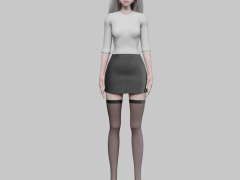 Basic sweet girl V33808 3D Model