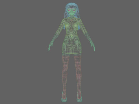 Basic sweet girl V33808 3D Model