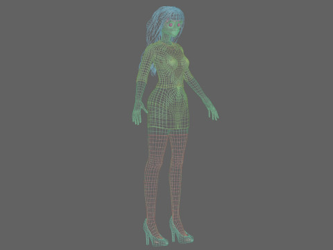Basic sweet girl V33808 3D Model