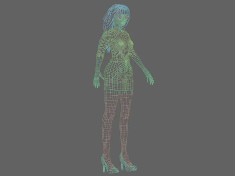 Basic sweet girl V33808 3D Model