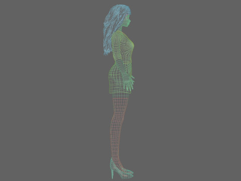 Basic sweet girl V33808 3D Model