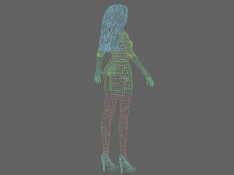Basic sweet girl V33808 3D Model