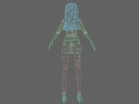 Basic sweet girl V33808 3D Model