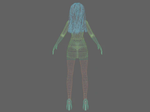Basic sweet girl V33808 3D Model