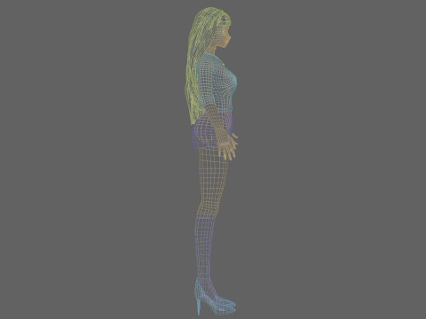 Beautiful anime girl V32172 3D Model