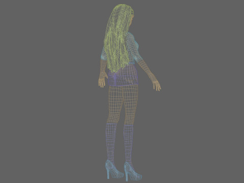 Beautiful anime girl V32172 3D Model