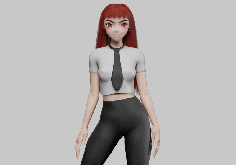 Beautiful cute girl V32450 3D मॉडल .c4d .max .obj .3ds .fbx .stl .blend 