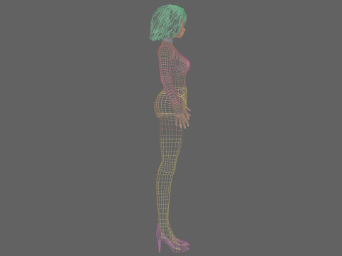 Cartoon anime girl V32993 3D Model