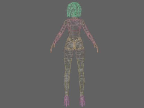 Cartoon anime girl V32993 3D Model