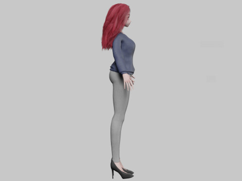 Cartoon cute girl V32995 3Dモデル