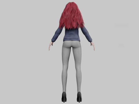 Cartoon cute girl V32995 3Dモデル