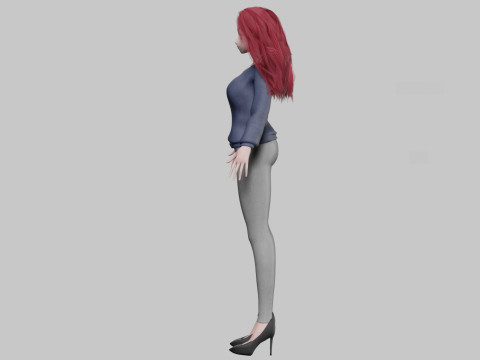 Cartoon cute girl V32995 3Dモデル