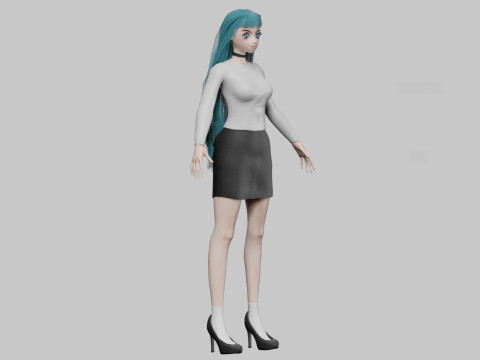 Classic Basic girl V32069 3D-Modell