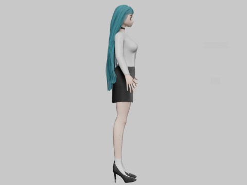 Classic Basic girl V32069 3D-Modell