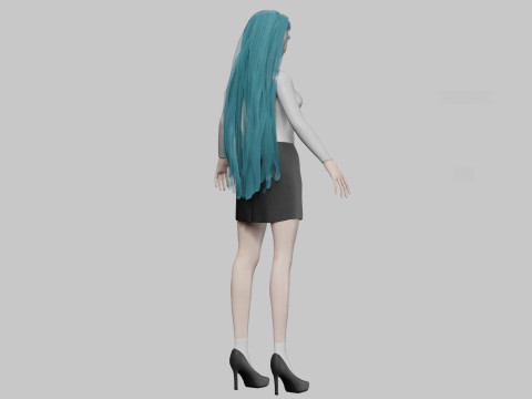 Classic Basic girl V32069 3D-Modell