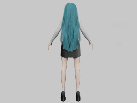 Classic Basic girl V32069 3D-Modell