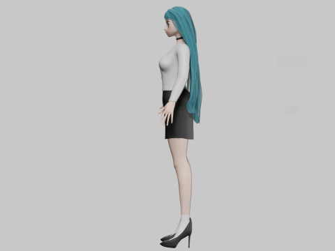 Classic Basic girl V32069 3D-Modell