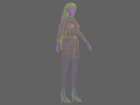 Classic Basic girl V32069 3D-Modell