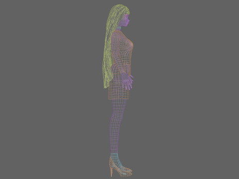 Classic Basic girl V32069 3D-Modell