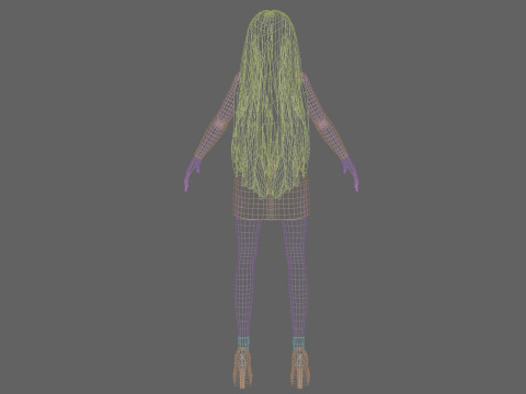 Classic Basic girl V32069 3D-Modell