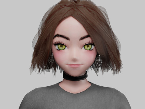 Classic cute girl V31962 Modello 3D