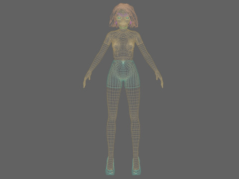 Classic cute girl V31962 Modello 3D