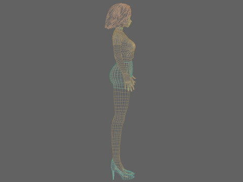 Classic cute girl V31962 Modello 3D