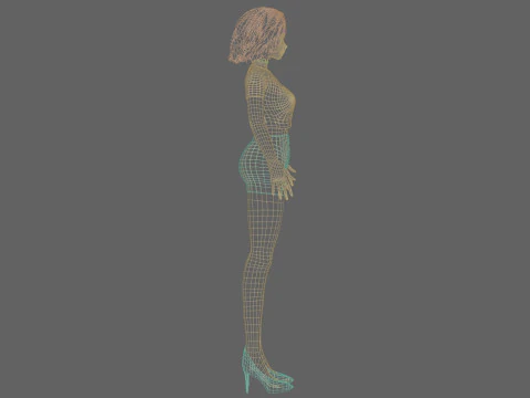 Classic cute girl V31962 3D Model