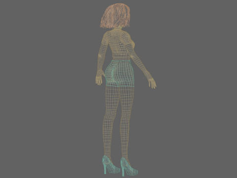 Classic cute girl V31962 Modello 3D