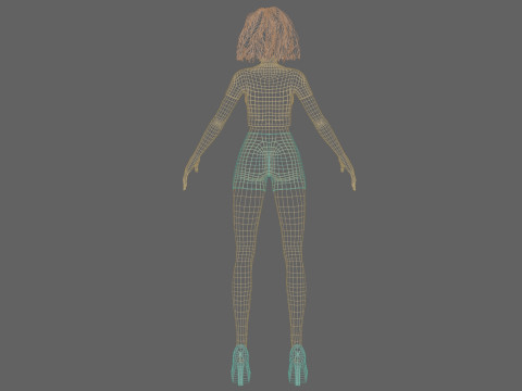 Classic cute girl V31962 Modello 3D